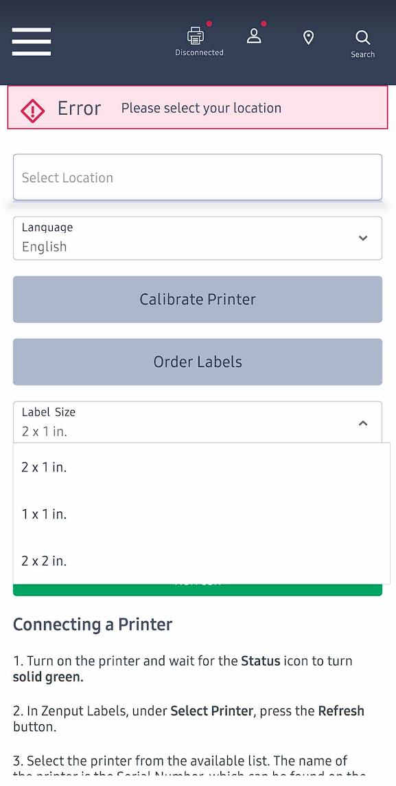 Troubleshooting Zenput Labels & printer Crunchtime Support Services
